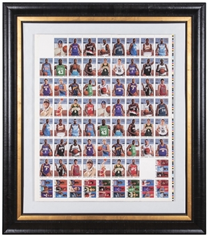 2003/04 Fleer Tradition "Crystal" Uncut Sheet (70 Cards) – Including LeBron James Rookie Cards